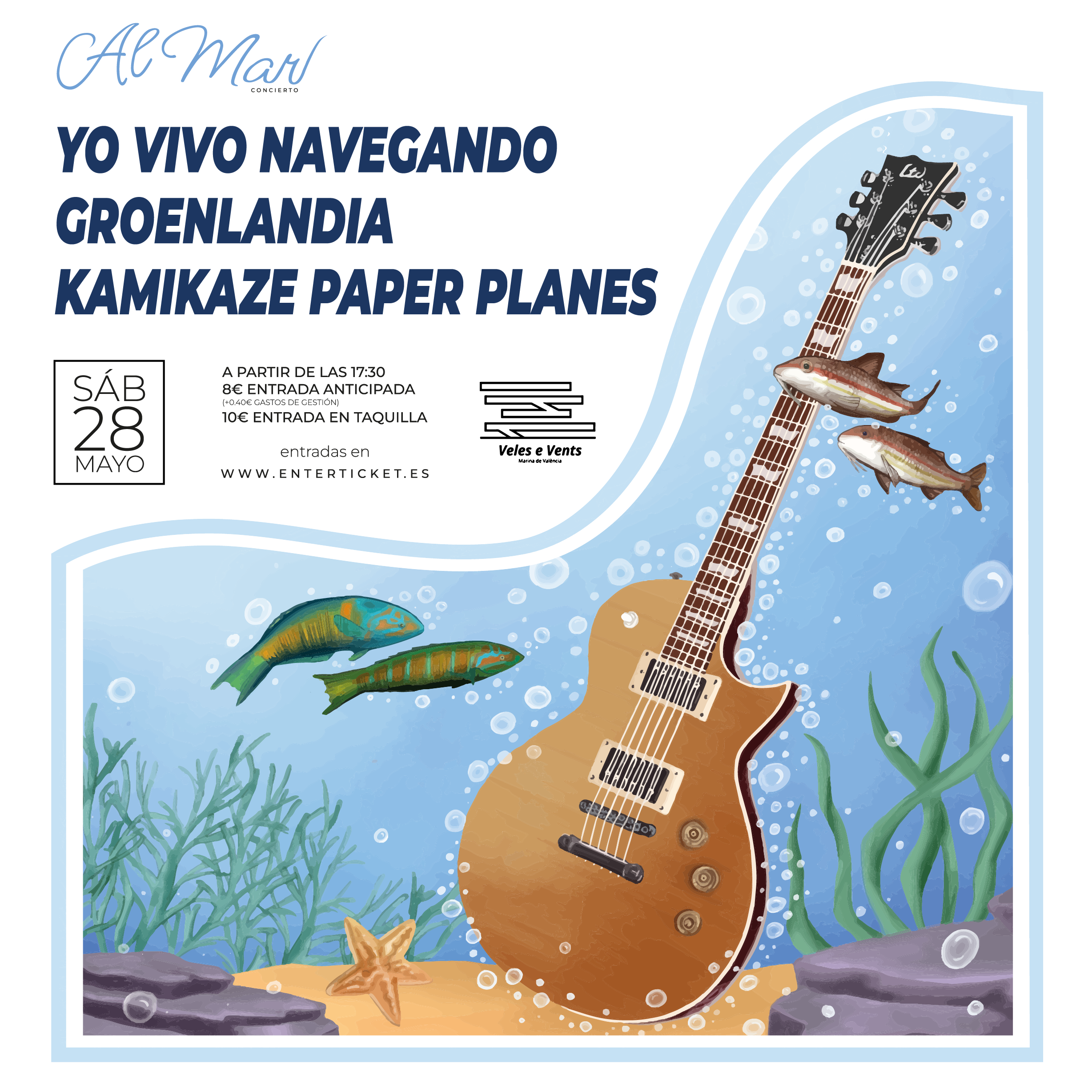 Conciertos Al Mar - Varadero Club - 28 de mayo _ Cartel